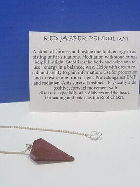 Vintage Red Jasper Pendulum for Dowsing